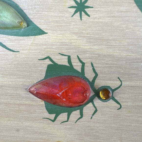 Vintage Enid Collins of Texas GLITTERBUGS Wooden Box Bag Purse 1960s NO HANDLE - Picture 7 of 16